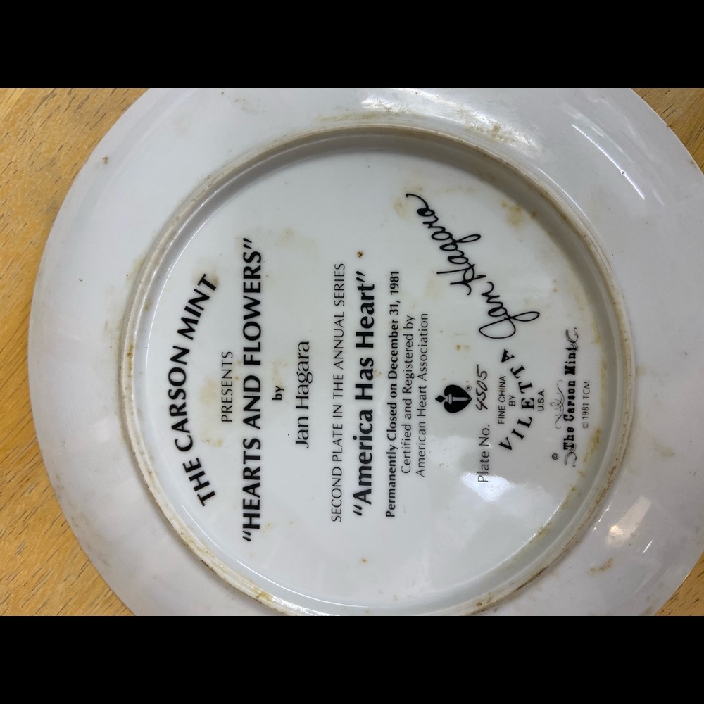 Limited edition collectible Hummell plate